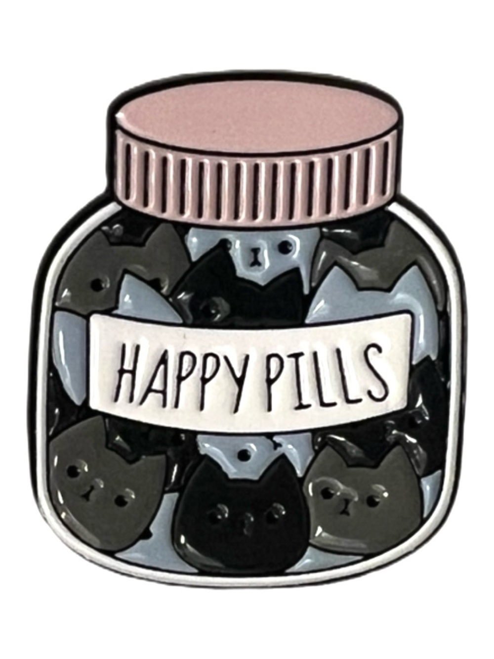 🧷Antidepressant “Happy Pills” Cartoon Cat Enamel Pin Brooch